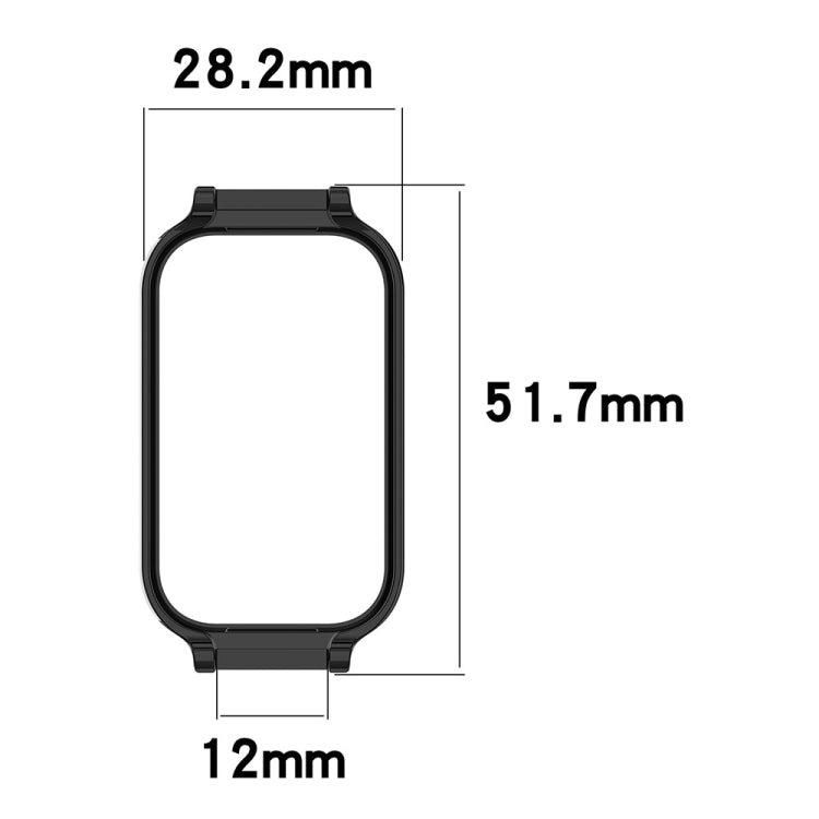 For Xiaomi Smart Band 8 Active Half Pack PC Watch Protective Case(Transparent Black) - Watch Cases by PMC TechLife | Online Shopping South Africa | PMC TechLife | Buy Now Pay Later Mobicred