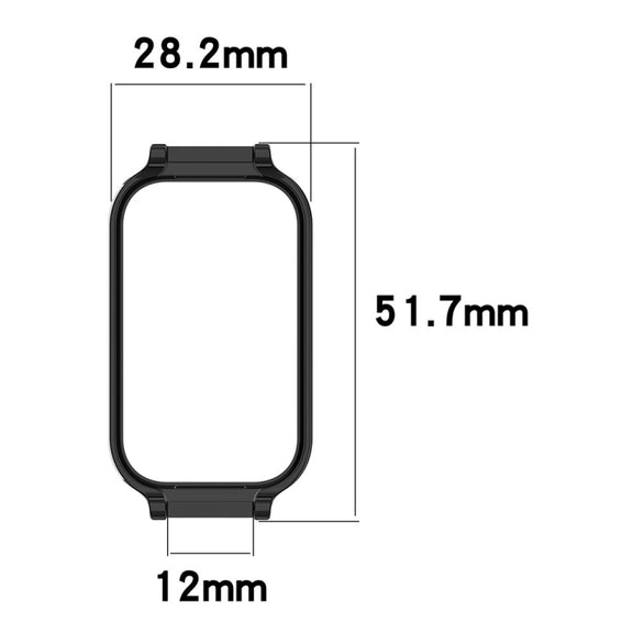 For Xiaomi Smart Band 8 Active Half Pack PC Watch Protective Case(Transparent White)