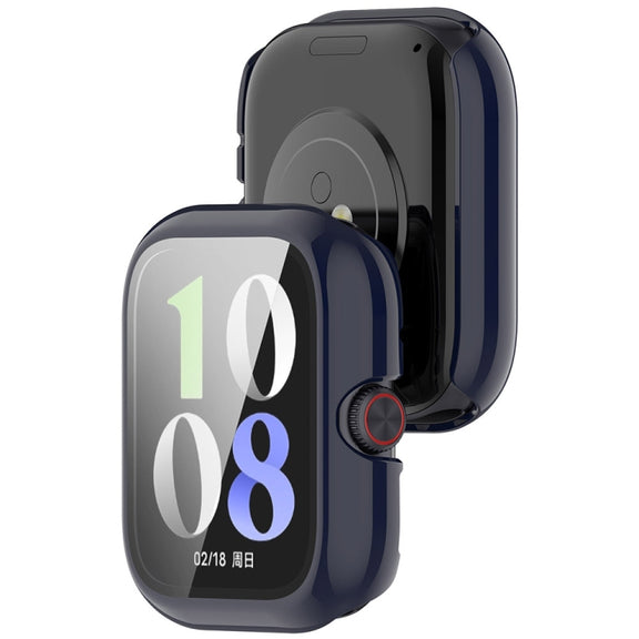 For vivo Watch GT PC + Tempered Glass Film Integrated Watch Protective Case(Ink Blue)