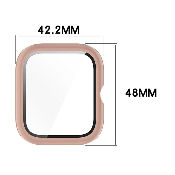 For vivo Watch GT PC + Tempered Glass Film Integrated Watch Protective Case(Ivory White)
