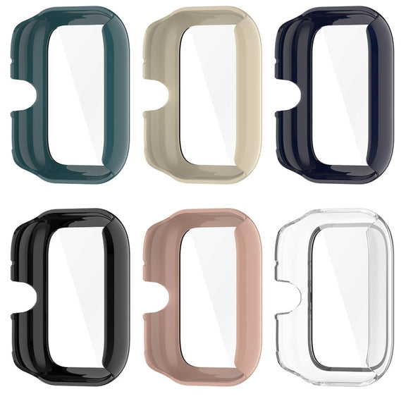 For vivo Watch GT PC + Tempered Glass Film Integrated Watch Protective Case(Ink Blue)