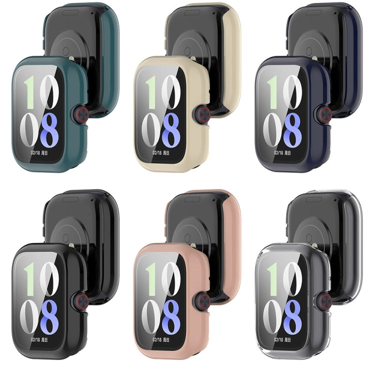 For vivo Watch GT PC + Tempered Glass Film Integrated Watch Protective Case(Ivory White)