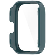 For Amazfit bip5 Unity PC + Tempered Glass Film Integrated Watch Protective Case(Pine Needle Green)