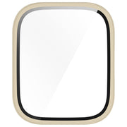 For Amazfit bip5 Unity PC + Tempered Glass Film Integrated Watch Protective Case(Ivory White)