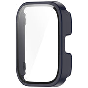 For Amazfit bip5 Unity PC + Tempered Glass Film Integrated Watch Protective Case(Ink Blue)