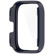 For Amazfit bip5 Unity PC + Tempered Glass Film Integrated Watch Protective Case(Ink Blue)