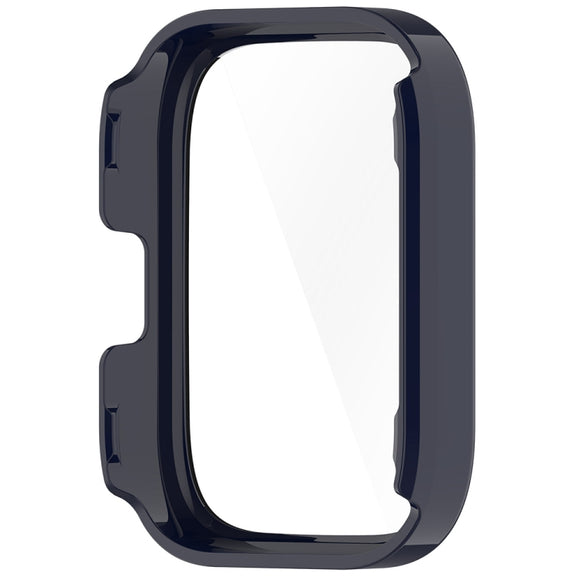 For Amazfit bip5 Unity PC + Tempered Glass Film Integrated Watch Protective Case(Ink Blue)