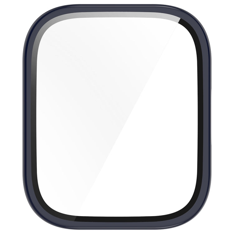 For Amazfit bip5 Unity PC + Tempered Glass Film Integrated Watch Protective Case(Ink Blue) - Watch Cases by PMC TechLife | Online Shopping South Africa | PMC TechLife | Buy Now Pay Later Mobicred