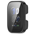 For Amazfit bip5 Unity PC + Tempered Glass Film Integrated Watch Protective Case(Black) - Watch Cases by PMC TechLife | Online Shopping South Africa | PMC TechLife | Buy Now Pay Later Mobicred