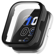 For Amazfit bip5 Unity PC + Tempered Glass Film Integrated Watch Protective Case(Black)