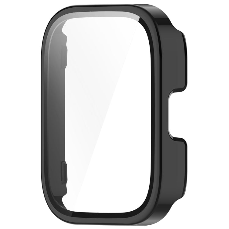 For Amazfit bip5 Unity PC + Tempered Glass Film Integrated Watch Protective Case(Black) - Watch Cases by PMC TechLife | Online Shopping South Africa | PMC TechLife | Buy Now Pay Later Mobicred
