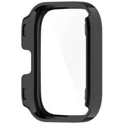 For Amazfit bip5 Unity PC + Tempered Glass Film Integrated Watch Protective Case(Black)
