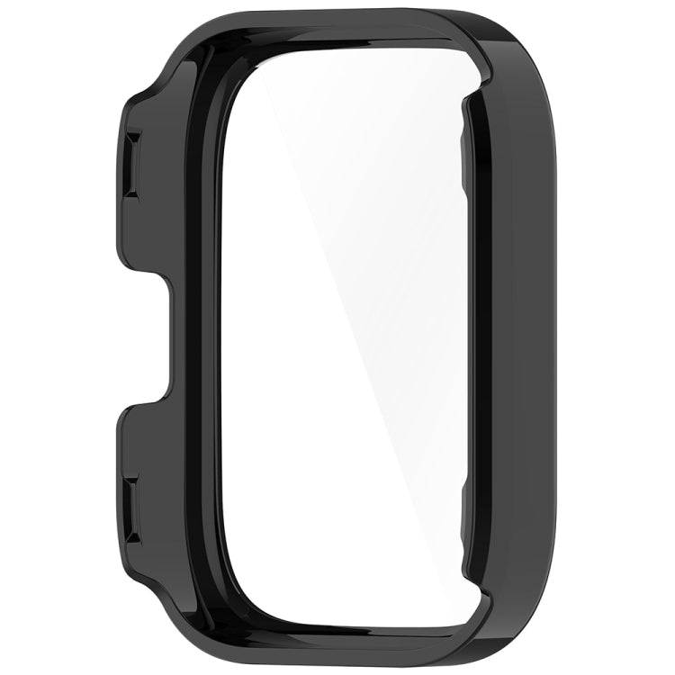 For Amazfit bip5 Unity PC + Tempered Glass Film Integrated Watch Protective Case(Black)
