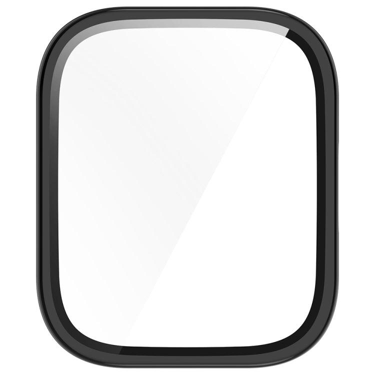 For Amazfit bip5 Unity PC + Tempered Glass Film Integrated Watch Protective Case(Black) - Watch Cases by PMC TechLife | Online Shopping South Africa | PMC TechLife | Buy Now Pay Later Mobicred