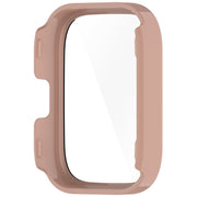 For Amazfit bip5 Unity PC + Tempered Glass Film Integrated Watch Protective Case(Sakura Pink)