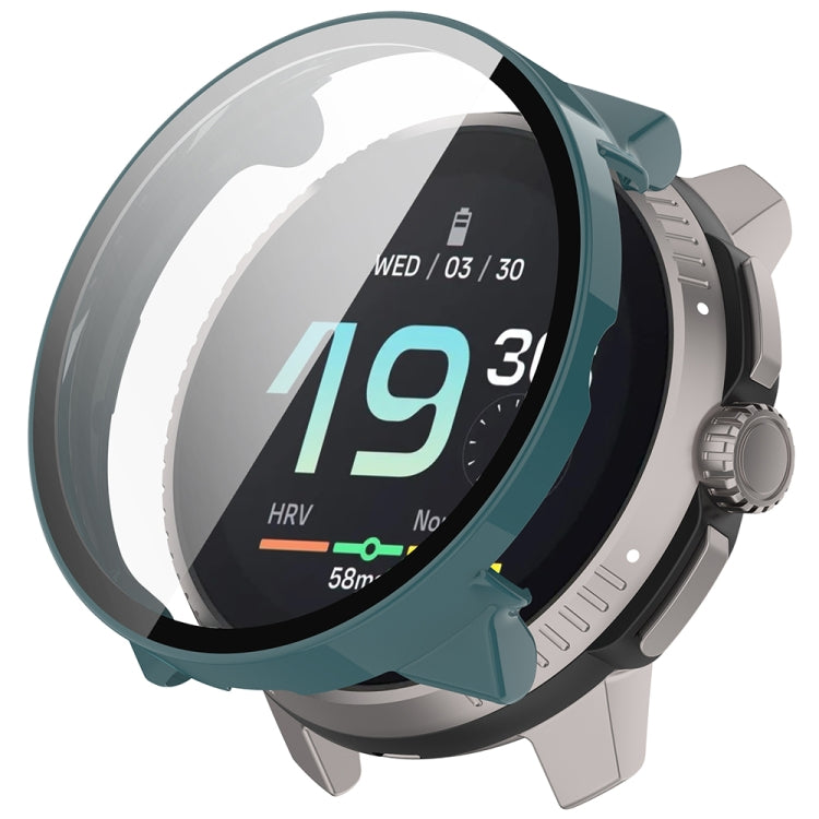 For Suunto Race PC + Tempered Glass Film Integrated Watch Protective Case(Pine Green) - Watch Case by PMC TechLife | Online Shopping South Africa | PMC TechLife | Buy Now Pay Later Mobicred