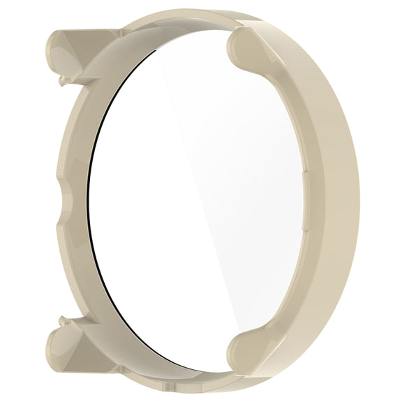 For Suunto Race PC + Tempered Glass Film Integrated Watch Protective Case(Ivory White)