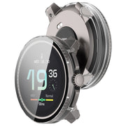 For Suunto Race PC + Tempered Glass Film Integrated Watch Protective Case(Transparent White)