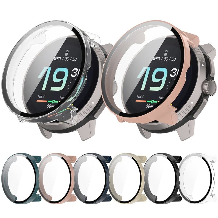 For Suunto Race PC + Tempered Glass Film Integrated Watch Protective Case(Pink)