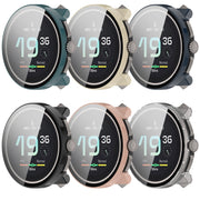 For Suunto Race PC + Tempered Glass Film Integrated Watch Protective Case(Transparent White)