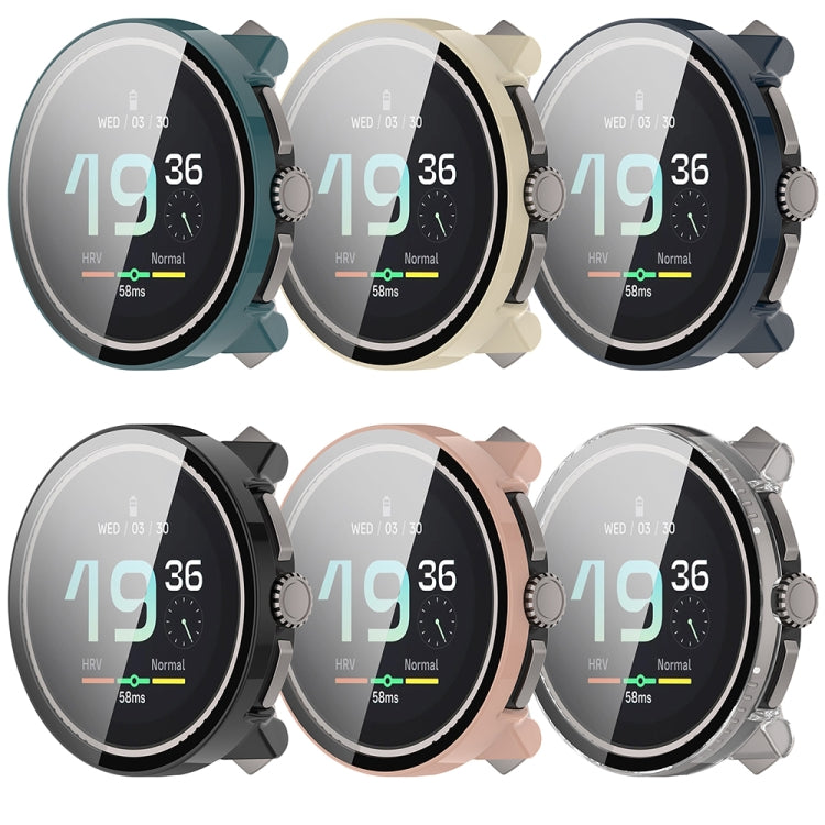 For Suunto Race PC + Tempered Glass Film Integrated Watch Protective Case(Pink)