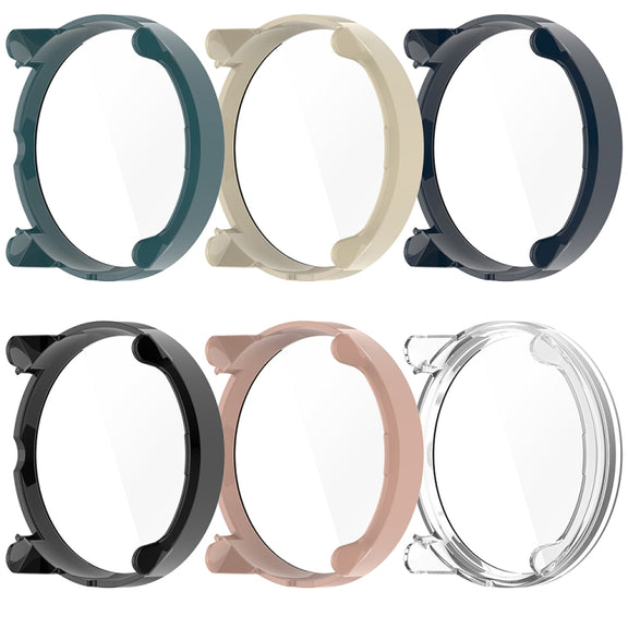 For Suunto Race PC + Tempered Glass Film Integrated Watch Protective Case(Pink)
