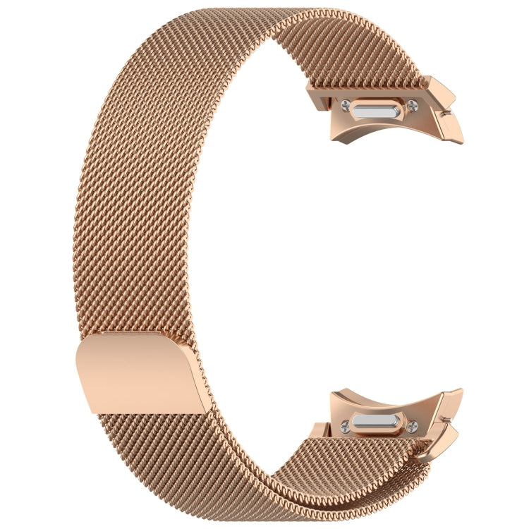 For Samsung Galaxy Watch FE 40mm Milan Magnetic Quick Release Stainless Steel Watch Band(Rose Gold)