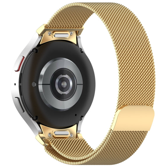 For Samsung Galaxy Watch FE 40mm Milan Magnetic Quick Release Stainless Steel Watch Band(Gold)