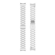 For Samsung Galaxy Watch 7 40 / 44mm Three Bead Stainless Steel Metal Watch Strap(Silver)