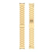 For Samsung Galaxy Watch 7 40 / 44mm Three Bead Stainless Steel Metal Watch Strap(Gold)