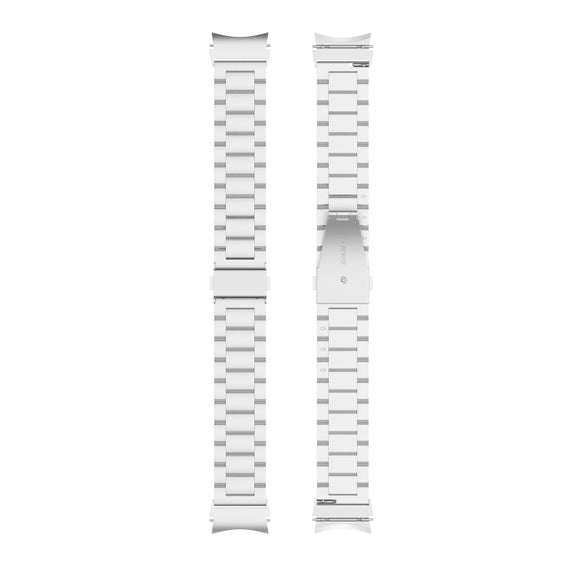 For Samsung Galaxy Watch Ultra 47mm / Ultra 2025 Three Bead Stainless Steel Metal Watch Strap(Silver)