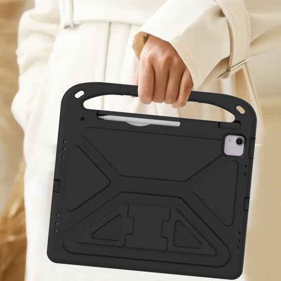 For iPad Pro 13 2024 Handle EVA Shockproof Tablet Case with Holder(Black)