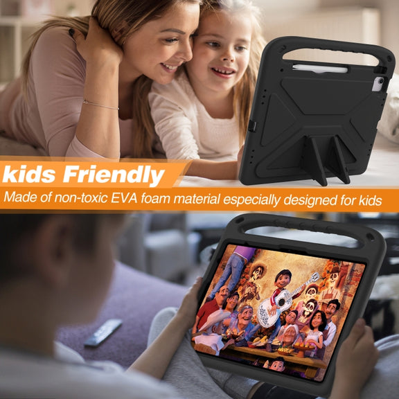 For iPad Pro 13 2024 Handle EVA Shockproof Tablet Case with Holder(Black)