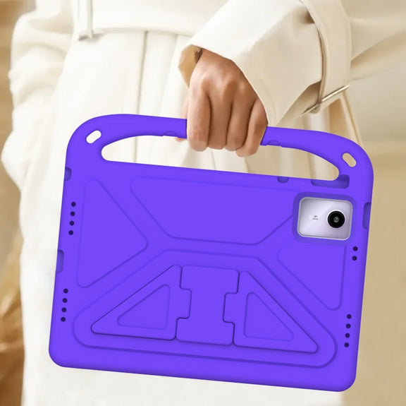 For iPad Pro 13 2024 Handle EVA Shockproof Tablet Case with Holder(Purple)