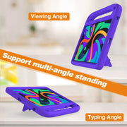 For iPad Pro 13 2024 Handle EVA Shockproof Tablet Case with Holder(Purple)