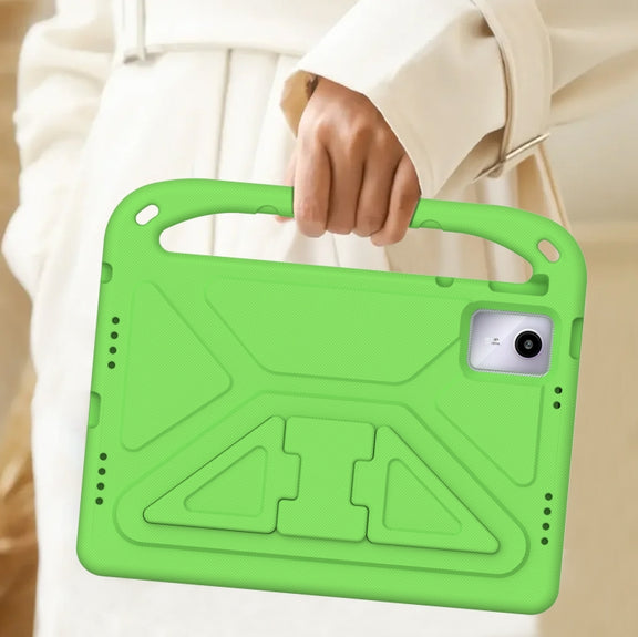 For iPad Pro 13 2024 Handle EVA Shockproof Tablet Case with Holder(Green)