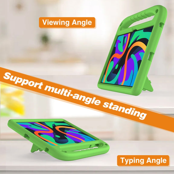 For iPad Pro 13 2024 Handle EVA Shockproof Tablet Case with Holder(Green)