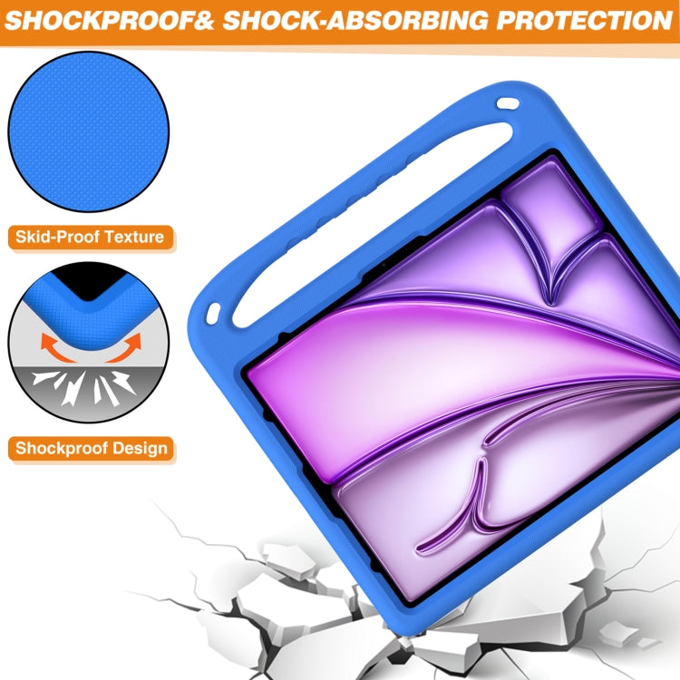 For iPad Air 13 2024 Handle EVA Shockproof Tablet Case with Holder(Blue) - iPad Air 13 2024 Cases by PMC TechLife | Online Shopping South Africa | PMC TechLife | Buy Now Pay Later Mobicred