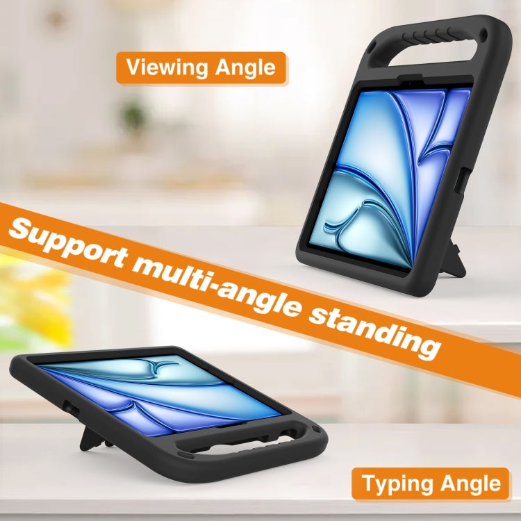 For iPad Air 11 / Pro 11 2024 Handle EVA Shockproof Tablet Case with Holder(Black) - iPad Air 11 2024 Cases by PMC TechLife | Online Shopping South Africa | PMC TechLife | Buy Now Pay Later Mobicred