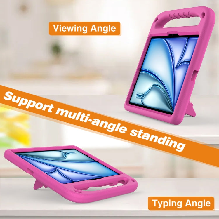 For iPad Air 11 / Pro 11 2024 Handle EVA Shockproof Tablet Case with Holder(RoseRed) - iPad Air 11 2024 Cases by PMC TechLife | Online Shopping South Africa | PMC TechLife | Buy Now Pay Later Mobicred
