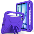 For iPad Air 11 2025 / 2024 / Pro 11 2024 Handle EVA Shockproof Tablet Case with Holder(Purple) - free shipping - PMC TechLife - Order now!