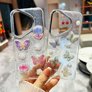 For Huawei Pura 70 Pro 3D Colorful Crystal Butterfly TPU Phone Case(Buterfly Flowers)