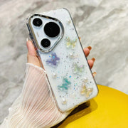 For Huawei Pura 70 Pro 3D Colorful Crystal Butterfly TPU Phone Case(Buterfly Flowers)