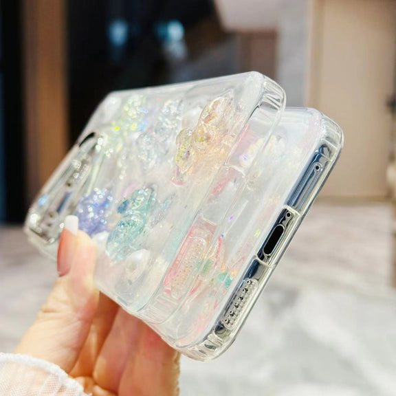 For Huawei Pura 70 Pro 3D Colorful Crystal Butterfly TPU Phone Case(Buterfly Flowers)