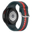 For Samsung Galaxy Watch FE 40mm Two Color Stripe Silicone Watch Band(Dark Green Red) - free shipping - PMc TechLife - Order now!