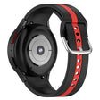 For Samsung Galaxy Watch FE 40mm Two Color Stripe Silicone Watch Band(Black Red) - free shipping - PMc TechLife - Order now!