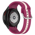 For Samsung Galaxy Watch 7 40 / 44mm Two Color Stripe Silicone Watch Band(Wine Red Pink) - free shipping - PMc TechLife - Order now!