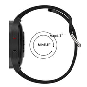 For Samsung Galaxy Watch FE 40mm Two Color Stripe Silicone Watch Band(Black Red)