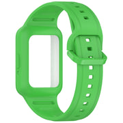 For  Huawei Band 9 NFC Two Color Frame Integrated Silicone Watch Band(Fluorescent Green)