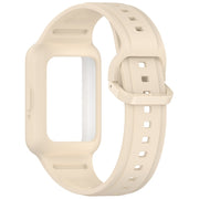 For  Huawei Band 9 NFC Two Color Frame Integrated Silicone Watch Band(Dream White)